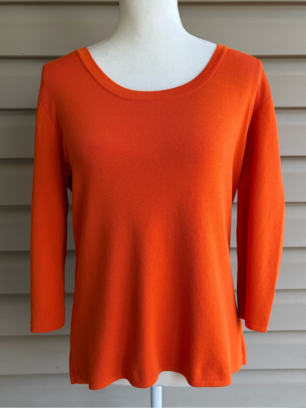 •Kikit• 3/4 Sleeve Scoop Neck Knit Sweater Top - Size Large